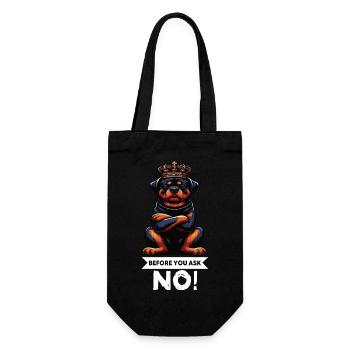 Before You Ask No Rottweiler Rottweilerbesitzer - Geschenkbeutel für Flaschen - Schwarz - Vorne