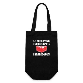 Le beer-pong recrute engagez-vous t-shirt cadeau - Sac à bouteille - noir - Devant