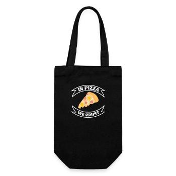 In Pizza we trust - Gift Bag for Bottles - black - Front