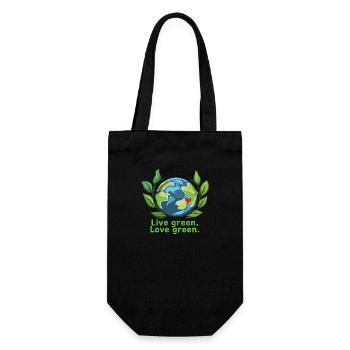 Vivez vert, aimez le vert. - Sac à bouteille - noir - Devant