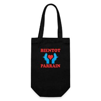 SOON TO BE A GODFATHER - Gift Bag for Bottles - black - Front