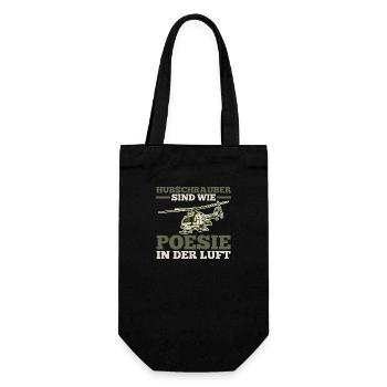 Pilot Helicopter Helicopter - Gift Bag for Bottles - black - Front