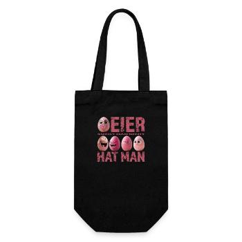 Eier sucht man nicht – Eier hat man – Pink Edition - Geschenkbeutel für Flaschen - Schwarz - Vorne