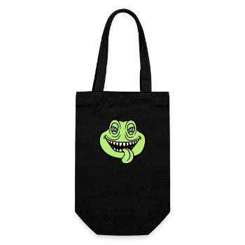 face head monster boese snake dangerous la - Gift Bag for Bottles - black - Front
