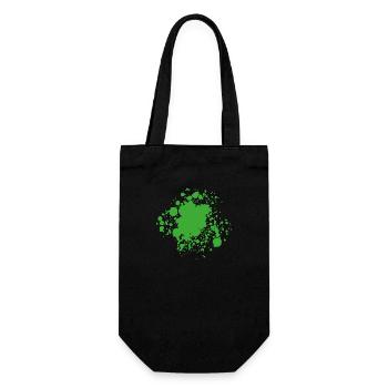 Blob de cadeau éclaboussures de peinture verte - Sac à bouteille - noir - Devant