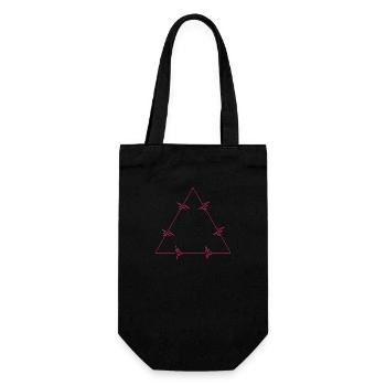 Triangle heartbeat pink - Gift Bag for Bottles - black - Front