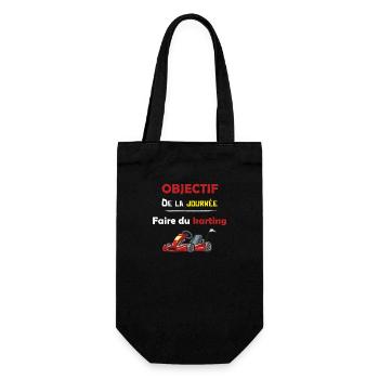 objectif de la journée faire du karting cadeau - Sac à bouteille - noir - Devant