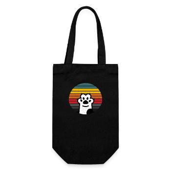 PATTE DE CHAT RÉTRO VINTAGE - Sac à bouteille - noir - Devant