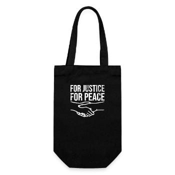 For justice for peace - Gift Bag for Bottles - black - Front