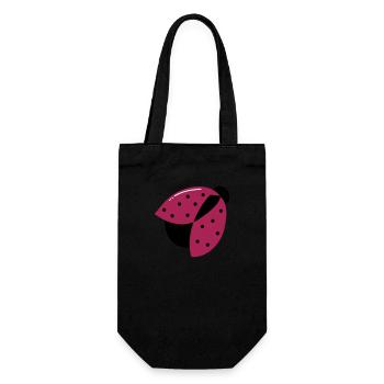 Ladybug lucky charm | Vectorgraphic - Gift Bag for Bottles - black - Front