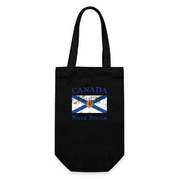 Nova Scotia Flag Vintage - Geschenkbeutel für Flaschen - Schwarz - Vorne
