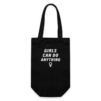 Les filles peuvent tout faire - Sac à bouteille - noir - Devant