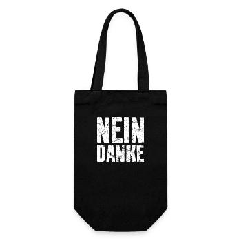 NEIN DANKE WIDERSTAND DEMO - Geschenkbeutel für Flaschen - Schwarz - Vorne