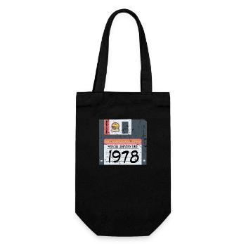 Nerd Geburtstag 1978 - Geschenkbeutel für Flaschen - Schwarz - Vorne