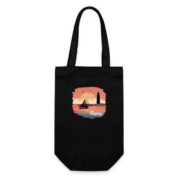 Rügen Landschaft - Geschenk für Rügen Fan - Geschenkbeutel für Flaschen - Schwarz - Vorne