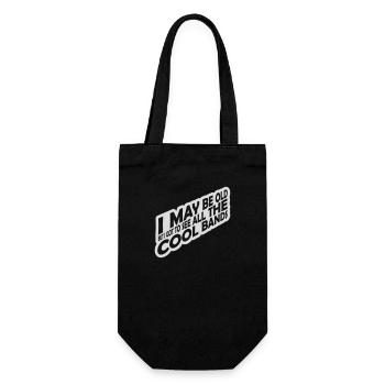 I may be old - Gift Bag for Bottles - black - Front