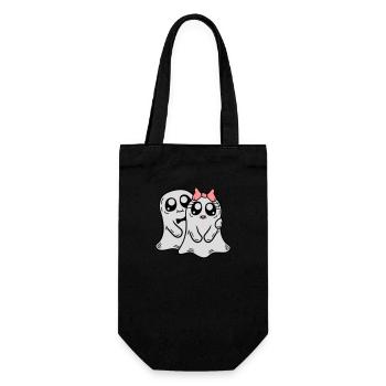 Couple Fantômes Homme Femme - Sac à bouteille - noir - Devant