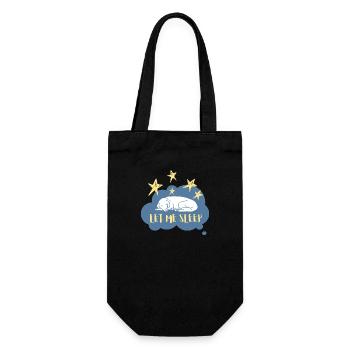 Let me Sleep - sleeping dog with stars - Gift Bag for Bottles - black - Front