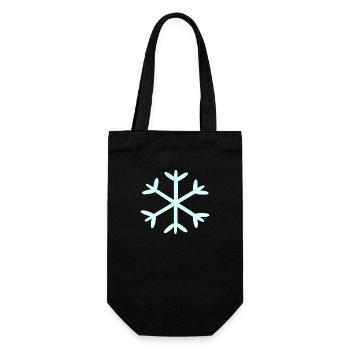 Flocon de neige Flocons de neige Noël - Sac à bouteille - noir - Devant