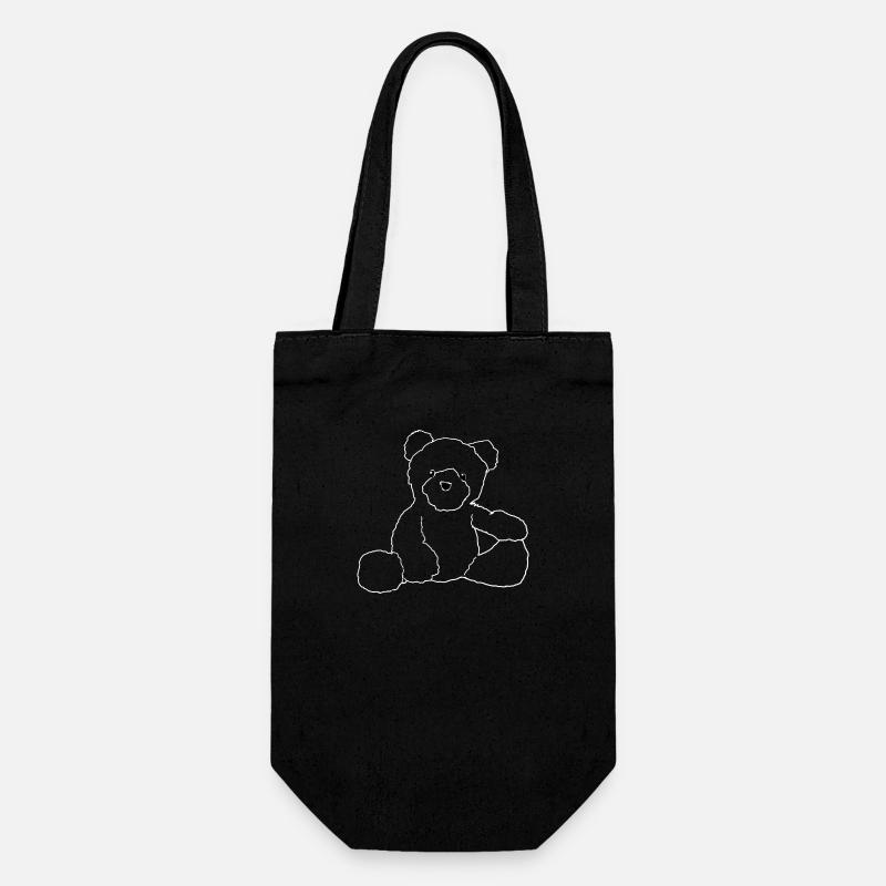 Teddy - Geschenkbeutel für Flaschen - Schwarz
