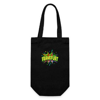 Frankfurt Germany City Pop Art Comic Art - Gift Bag for Bottles - black - Front