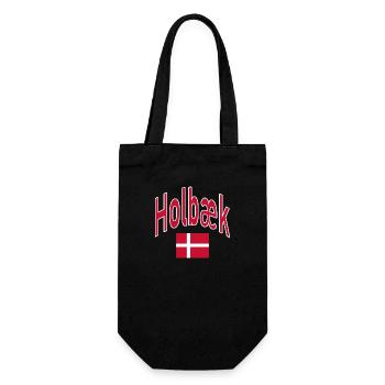 Holbæk Denmark flag - Gift Bag for Bottles - black - Front
