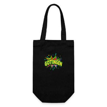 Göttingen Germany City Pop Art Comic Art - Gift Bag for Bottles - black - Front