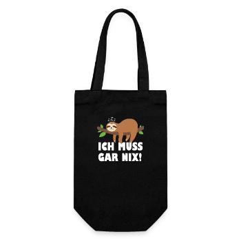 I don't have to! Sloth - Gift Bag for Bottles - black - Front