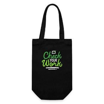 Check Your Work - Geschenkbeutel für Flaschen - Schwarz - Vorne