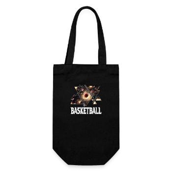 Basketball Ball Basketballer Spieler Sport Dreieck - Geschenkbeutel für Flaschen - Schwarz - Vorne