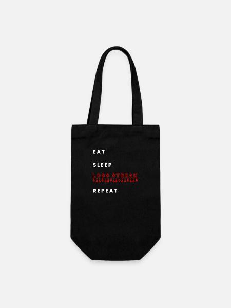Manger la série de perte de sommeil répéter - Sac à bouteille - noir