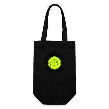 Students run this - Gift Bag for Bottles - black - Front