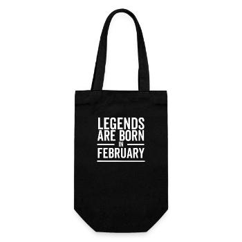 Legends Are Born in February - Gift Bag for Bottles - black - Front