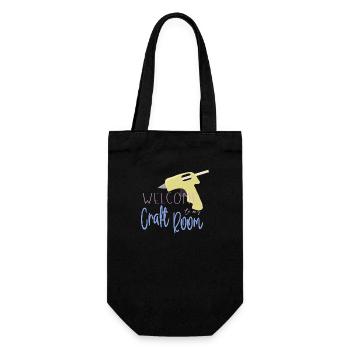 Welcome To My Craft Room - Gift Bag for Bottles - black - Front