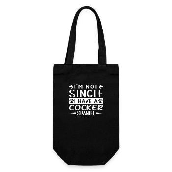 I´m not Single i have a Cocker Spaniel - Geschenkbeutel für Flaschen - Schwarz - Vorne