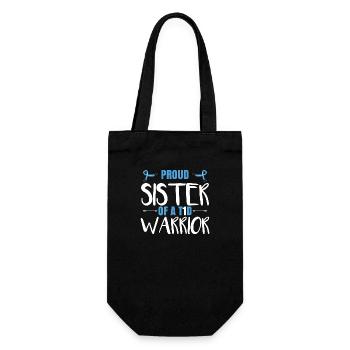 Proud Sister Of A T1D Warrior - Gift Bag for Bottles - black - Front