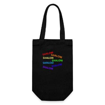 SHALOM RAINBOW WATERFALL - Geschenkidee - Geschenkbeutel für Flaschen - Schwarz - Vorne