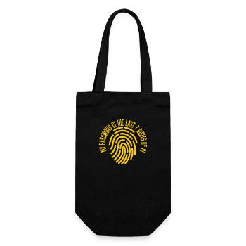 My Password Is The Last 7 Digits Of Pi - Gift Bag for Bottles - black - Front