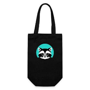 Ratons laveurs Mignon Dessin animé Raton laveur 19 - Sac à bouteille - noir - Devant