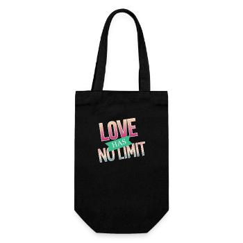 LOVE HAS NO LIMIT - Gift Bag for Bottles - black - Front