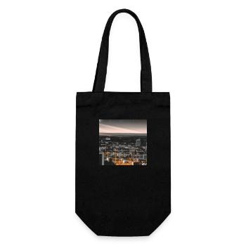 City in the dark - Gift Bag for Bottles - black - Front