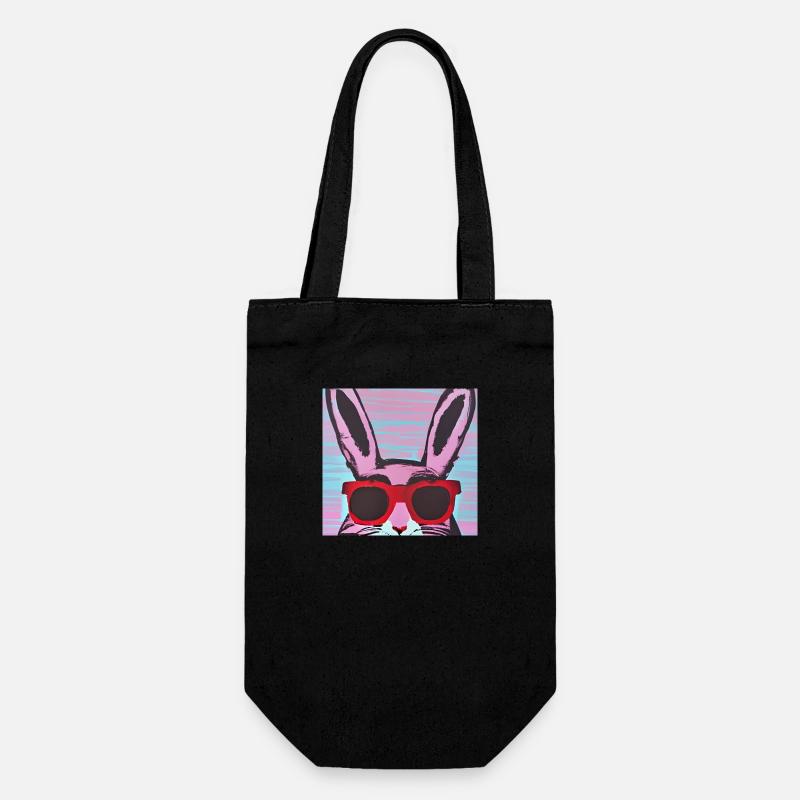 Chiller Hase - Geschenkbeutel für Flaschen - Schwarz