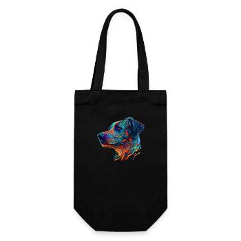 Race de chien Rhodesian Ridgeback comme tête de chien - Sac à bouteille - noir - Devant