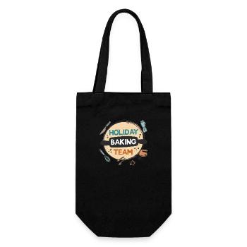 Backen im Urlaub Team - Geschenkbeutel für Flaschen - Schwarz - Vorne
