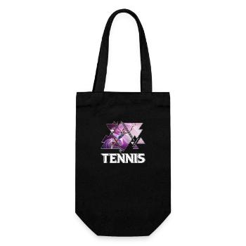 Tennis Player Tennis Player Vintage Retro - Gift Bag for Bottles - black - Front