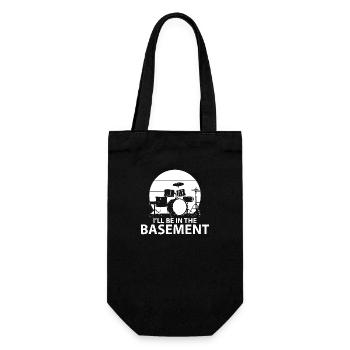 Schlagzeug, Trommel, Musik, Instrument - Geschenkbeutel für Flaschen - Schwarz - Vorne