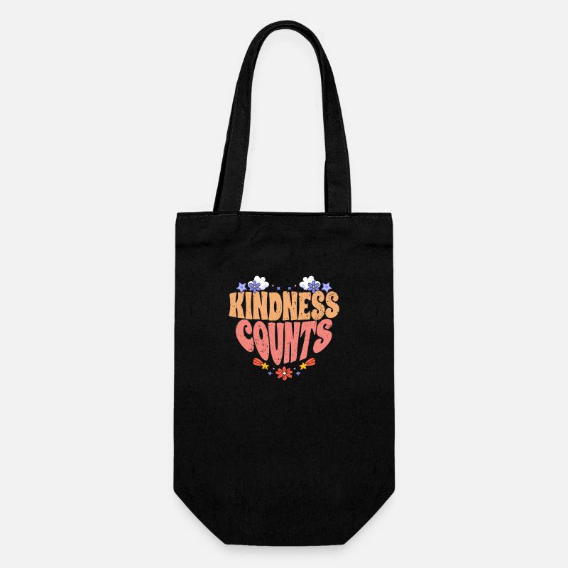 Kindness Counts Motivational Spreading Kindness To - Geschenkbeutel für Flaschen - Schwarz