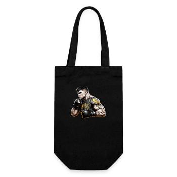 MMA - Geschenkbeutel für Flaschen - Schwarz - Vorne