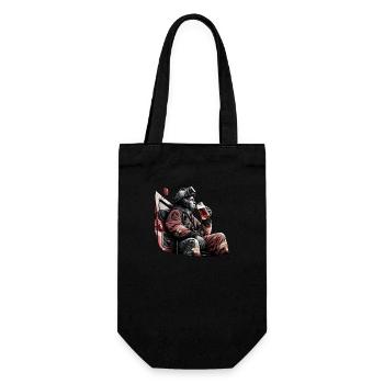 Le pompier apprécie sa bière - Sac à bouteille - noir - Devant