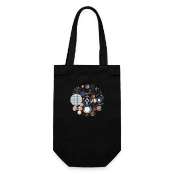 Vintage geometric pattern - Gift Bag for Bottles - black - Front